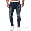 Mode Hommes Rip Retro Stretch Jeans Pantalons En Gros